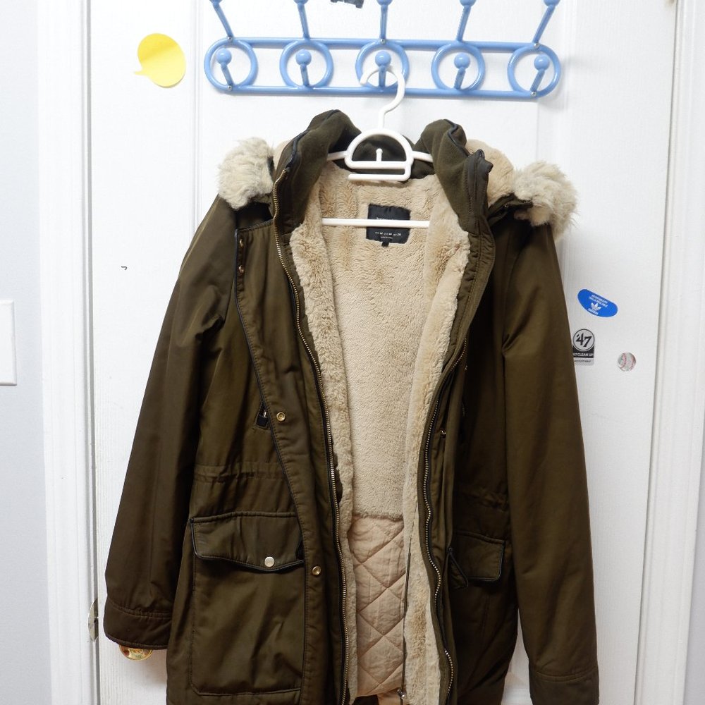 ZARA Parka Winter Jacket Green
